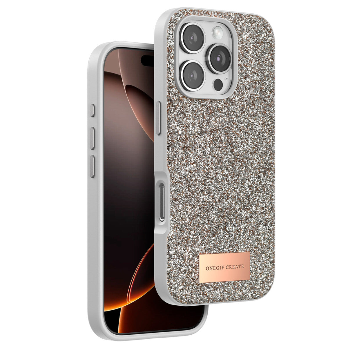 Onegif Apple iPhone 16 Pro Max Bright Simli Kapak